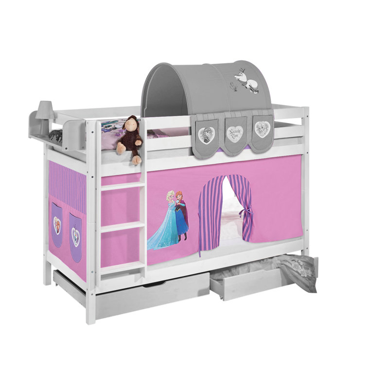 Frozen Disney's Frozen Bunk Bed with Bottom Bunk Curtain Wayfair.co.uk